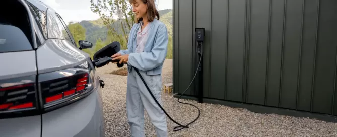 woman-plugging-a-car charger