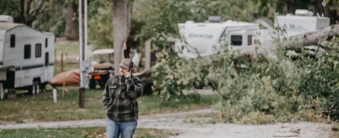 wind storm RV park